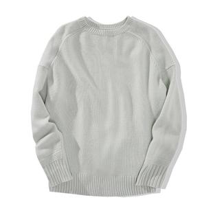 23区日系秋季通勤宽松羊毛羊绒混纺圆领套头毛衣针织毛衫商场同款