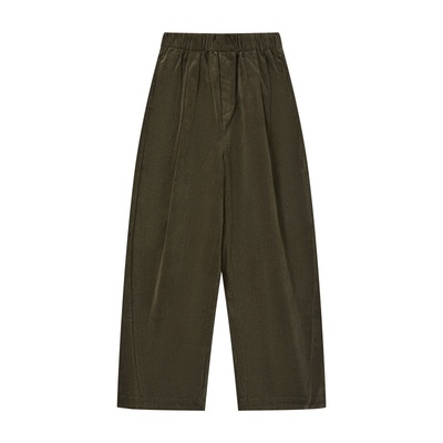 灯芯绒九分裤女2025秋冬新款韩系高腰显瘦休闲裤女宽松百搭阔腿裤