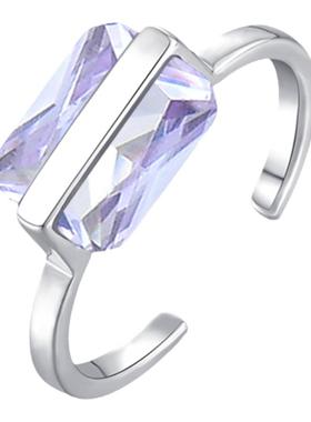 VEKE变色水铝石开口戒指女