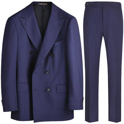 Fullmonty双排扣羊毛西服套装