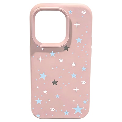 爪印 Blue White Stars Soft Silicone Case 适用 iPhone 17 Pro Max 16 15 14 Pro 12 防摔