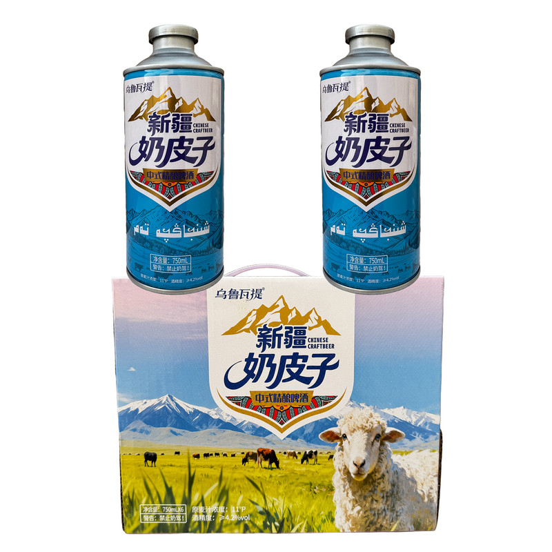 新疆产乌鲁瓦提奶皮子啤酒750ml