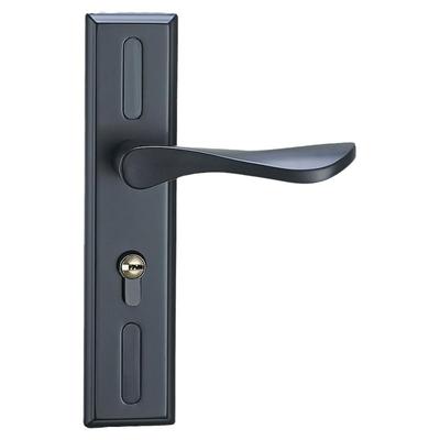 黑色可调孔距门锁不挑门都能安装