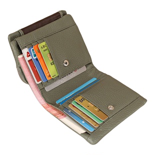 头层牛皮钱包真皮短款钱包钱包女款高级感软皮零钱包卡包纸币
