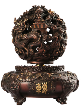 黄铜工艺品仿古招财摆件扭转九转乾坤炉鼎开业礼品商务送礼