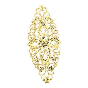 diy饰品配件古风新娘发冠头饰发簪材料包纯铜祥云花片长条打底片