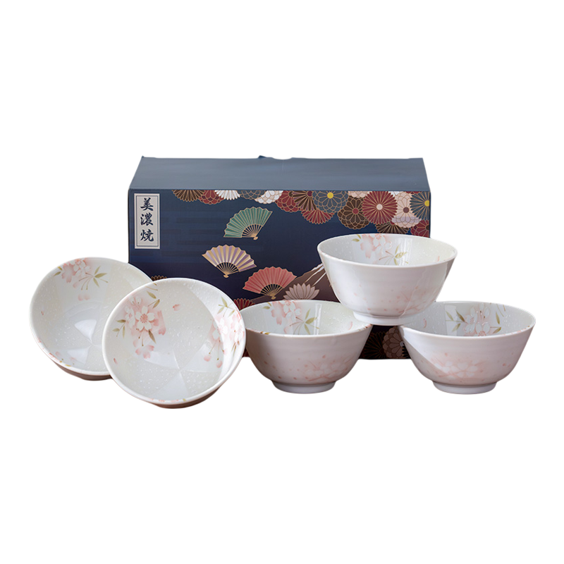 美浓烧日本进口釉下餐具陶瓷饭碗