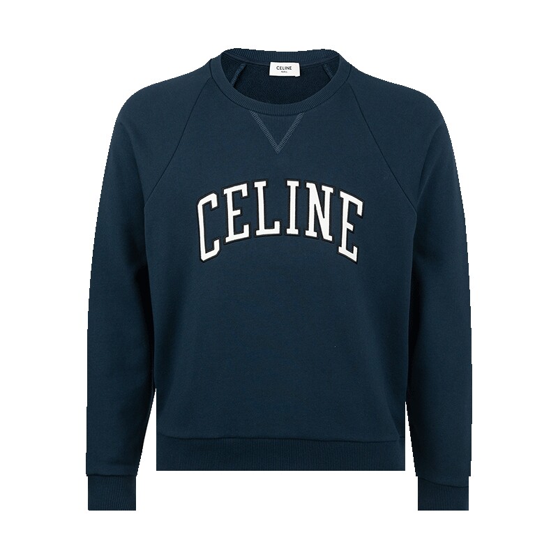 CELINE贴花圆领套头卫衣男士