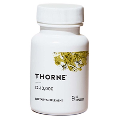 Thorne悦恩维生素D3胶囊成人10000iu活性VD补钙提高免疫D148