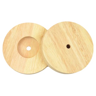 台灯木质灯座灯饰木底盘配件小夜灯led灯圆形实木底座120MM