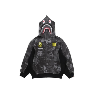 BAPE X CR7 LIFE联名男装26年春夏满印全拉链鲨鱼连帽卫衣910151Q