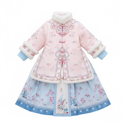 汉服女童冬装2026新款儿童拜年服古风明制冬季中式过年服国风套装