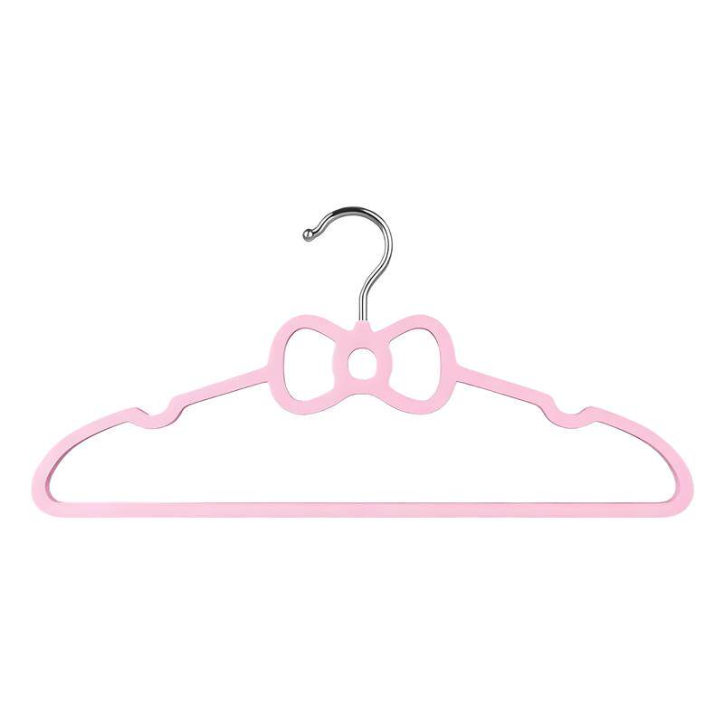 少女心粉色心形蝴蝶结塑料衣架创意家用宿舍晒衣架可爱防滑衣撑