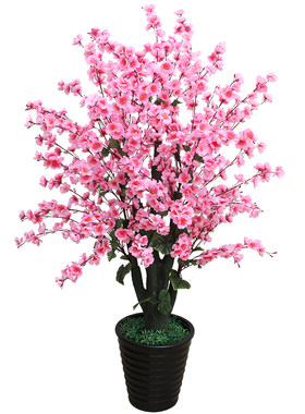 室内装饰大型盆栽绿植摆设桃花树