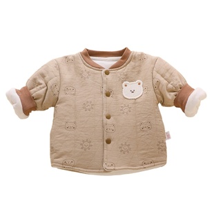 婴幼儿冬装厚外套a类冬季一岁宝宝加绒加厚棉服冬天外出婴儿棉袄