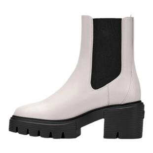 SW SOHO CHELSEA BOOTIE 秋冬沟纹厚底圆头烟筒靴切尔西靴女