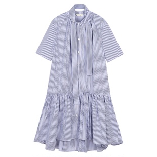 【航海系】PHISM春夏新品航海条纹直筒衬衫连衣裙女款长裙