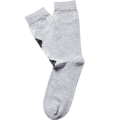 ONLY学院风菱形格纹舒适柔软袜