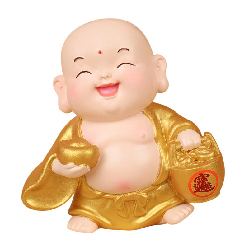 创意Q版可爱小弥勒佛像车载摆件