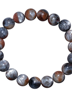 天然绿体星辉骨干长石三圈手串