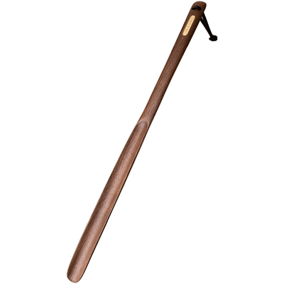 鞋拔子长柄家用胡桃木提鞋器小巧