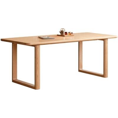 源氏木语长方形橡木原木风餐桌