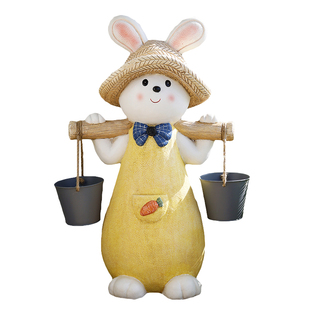 庭院太阳能兔子装饰摆件户外花园阳台灯造景布置别墅草坪艺术动物