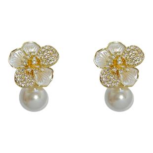 花团锦簇~花朵耳钉2024年新款高级感女气质简约耳环轻奢耳环