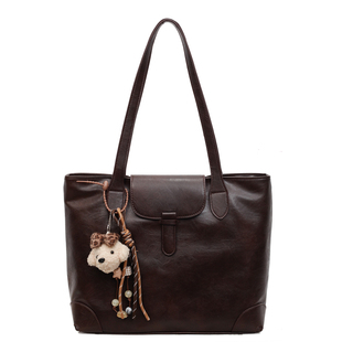 Mankok通勤大容量托特包包女式2026新款高级感复古时尚百搭单肩包