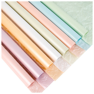 泽林新款加厚防水38克珠光雪梨纸网红花束包装纸纯色亮面内衬纸