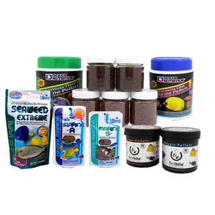 10大品牌20种海水鱼饲料缓沉干颗粒杂食荤素搭配混合颗粒鱼粮鱼食