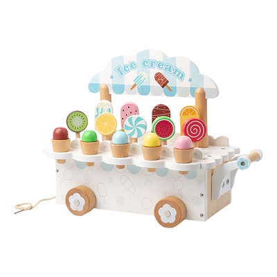 高档儿童冰淇淋雪糕推车玩具