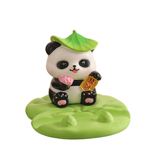 熊猫文创周边手机支架可爱办公桌面小摆件治愈工位装饰品生日礼物
