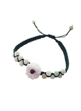 纯然女翡翠古风手工编织手链