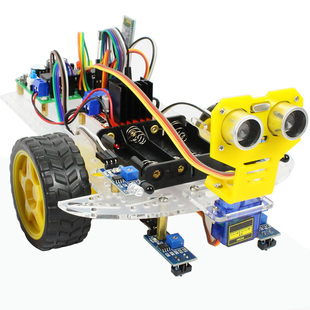 智能小车STC89C52RC单片机C51套件循迹壁障机器人开发板模块组装