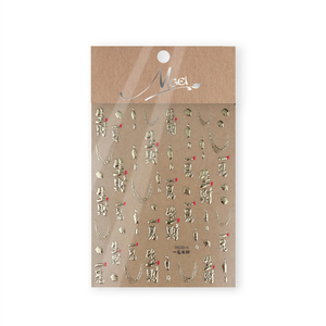 新年国风烫金美甲贴纸恭喜发财暴富财神指甲贴书法一见生财MGEI-6