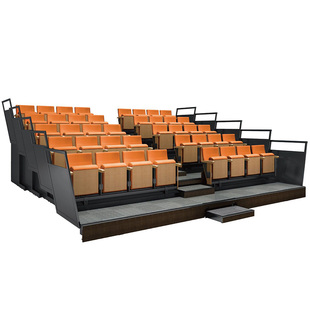 IEQ招财猫高级感电动伸缩看台座椅观众席移动剧场场馆连排椅厂家