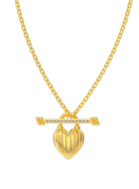 YUMMIE优米爱心锁扣纯银项链