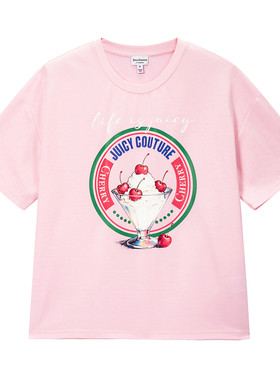 JuicyCouture橘滋落肩T恤