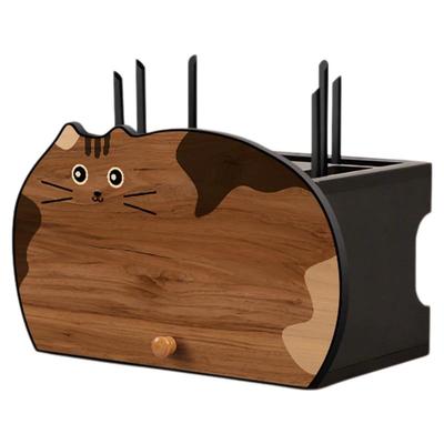 免打孔wifi路由器收纳盒上墙