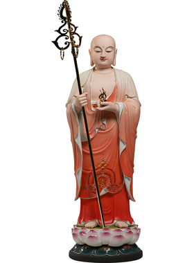 佛堂立莲西方三圣供奉摆件锵锵