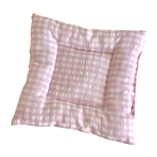 ins韩式格子布艺夹棉杯垫拍照氛围感装饰道具餐桌隔热垫碗垫盘垫