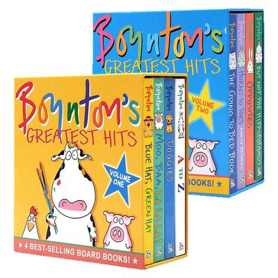 英文原版绘本 Boynton's Greatest Hits奶牛纸板书8本合集Sandra Boynton The Going to Bed Book/Moo Baa La La La幼儿童启蒙读本