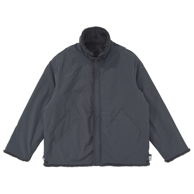 拼接休闲宽松秋冬双面穿棉衣外套