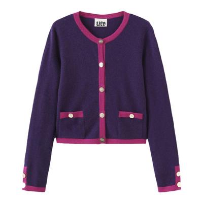 TZCO羊毛羊绒2023冬拼色针织