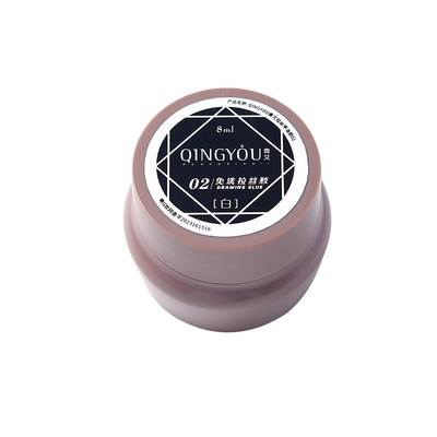 日式美甲弹力拉丝胶蜘蛛胶黑白色彩绘光疗胶网红蚕丝拉线胶勾边胶