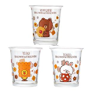 LINE FRIENDS玻璃杯家用咖啡牛奶喝水杯新款仙女高颜值网红杯子