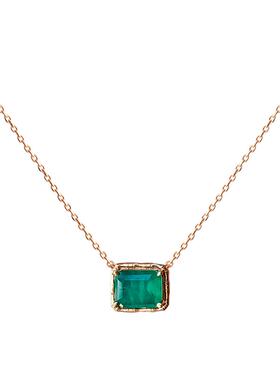 自生之境项链绿色宝石原创设计