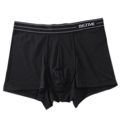 正品大bigtime时代无盒男士内裤舒适高弹莫代尔棉中高腰平角男裤