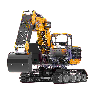 拼装积木模型高难度组装遥控挖掘机儿童益智玩具男孩礼品